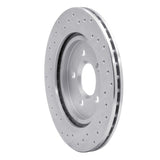 Dynamic Friction 2000-2006 Lincoln LS Rear Right Drilled Silver Brake Rotor by Dynamic Friction Company 621-54046R