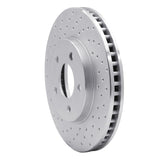 Dynamic Friction 2005-2010 Ford Mustang Front Left Drilled Silver Brake Rotor by Dynamic Friction Company 621-54056L