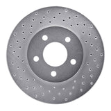 Dynamic Friction 2005-2010 Ford Mustang Front Left Drilled Silver Brake Rotor by Dynamic Friction Company 621-54056L