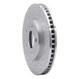 Dynamic Friction 2005-2010 Ford Mustang Front Right Drilled Silver Brake Rotor by Dynamic Friction Company 621-54056R