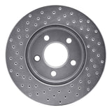 Dynamic Friction 2005-2010 Ford Mustang Front Right Drilled Silver Brake Rotor by Dynamic Friction Company 621-54056R