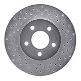 Dynamic Friction 2005-2010 Ford Mustang Front Right Drilled Silver Brake Rotor by Dynamic Friction Company 621-54056R