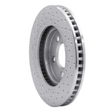 Dynamic Friction 2005-2010 Ford Mustang Front Right Drilled Silver Brake Rotor by Dynamic Friction Company 621-54056R