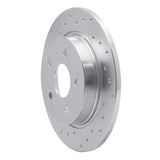 Dynamic Friction 2012-2018 Ford Focus Rear Left Drilled Silver Brake Rotor by Dynamic Friction Company 621-54066L