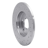Dynamic Friction 2012-2018 Ford Focus Rear Right Drilled Silver Brake Rotor by Dynamic Friction Company 621-54066R