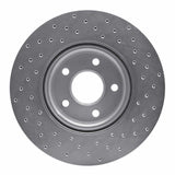 Dynamic Friction 2004-2019 Volvo C30 Front Left Drilled Silver Brake Rotor by Dynamic Friction Company 621-54069L