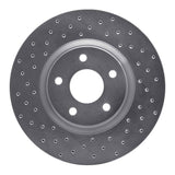 Dynamic Friction 2004-2019 Volvo C30 Front Left Drilled Silver Brake Rotor by Dynamic Friction Company 621-54069L