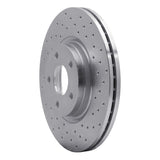 Dynamic Friction 2004-2019 Volvo C30 Front Right Drilled Silver Brake Rotor by Dynamic Friction Company 621-54069R