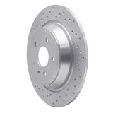 Dynamic Friction 2013-2020 Ford Escape Rear Left Drilled Silver Brake Rotor by Dynamic Friction Company 621-54072L