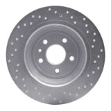 Dynamic Friction 2013-2020 Ford Escape Rear Left Drilled Silver Brake Rotor by Dynamic Friction Company 621-54072L