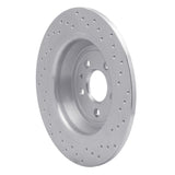 Dynamic Friction 2013-2020 Ford Escape Rear Left Drilled Silver Brake Rotor by Dynamic Friction Company 621-54072L