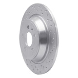Dynamic Friction 2013-2020 Ford Escape Rear Right Drilled Silver Brake Rotor by Dynamic Friction Company 621-54072R