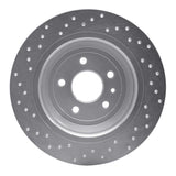 Dynamic Friction 2013-2020 Ford Escape Rear Right Drilled Silver Brake Rotor by Dynamic Friction Company 621-54072R