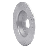 Dynamic Friction 2013-2020 Ford Escape Rear Right Drilled Silver Brake Rotor by Dynamic Friction Company 621-54072R