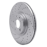 Dynamic Friction 2013-2020 Ford Fusion Front Left Drilled Silver Brake Rotor by Dynamic Friction Company 621-54073L