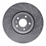 Dynamic Friction 2013-2020 Ford Fusion Front Left Drilled Silver Brake Rotor by Dynamic Friction Company 621-54073L