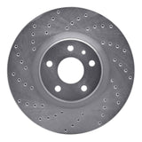 Dynamic Friction 2013-2020 Ford Fusion Front Left Drilled Silver Brake Rotor by Dynamic Friction Company 621-54073L