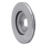 Dynamic Friction 2013-2020 Ford Fusion Front Left Drilled Silver Brake Rotor by Dynamic Friction Company 621-54073L