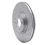 Dynamic Friction 2013-2020 Ford Fusion Front Right Drilled Silver Brake Rotor by Dynamic Friction Company 621-54073R