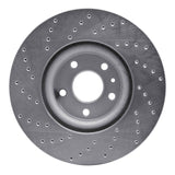 Dynamic Friction 2013-2020 Ford Fusion Front Right Drilled Silver Brake Rotor by Dynamic Friction Company 621-54073R
