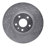 Dynamic Friction 2013-2020 Ford Fusion Front Right Drilled Silver Brake Rotor by Dynamic Friction Company 621-54073R
