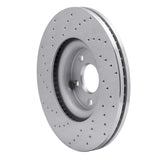 Dynamic Friction 2013-2020 Ford Fusion Front Right Drilled Silver Brake Rotor by Dynamic Friction Company 621-54073R