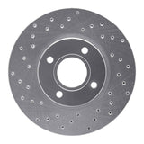 Dynamic Friction 2014-2019 Ford Fiesta Front Left Drilled Silver Brake Rotor by Dynamic Friction Company 621-54075L