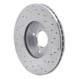 Dynamic Friction 2014-2019 Ford Fiesta Front Left Drilled Silver Brake Rotor by Dynamic Friction Company 621-54075L
