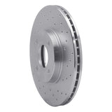 Dynamic Friction 2014-2019 Ford Fiesta Front Right Drilled Silver Brake Rotor by Dynamic Friction Company 621-54075R