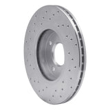 Dynamic Friction 2014-2019 Ford Fiesta Front Right Drilled Silver Brake Rotor by Dynamic Friction Company 621-54075R