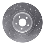 Dynamic Friction 2014-2019 Ford Focus Front Left Drilled Silver Brake Rotor by Dynamic Friction Company 621-54082L