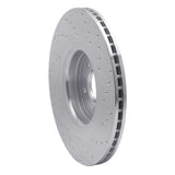 Dynamic Friction 2014-2019 Ford Focus Front Left Drilled Silver Brake Rotor by Dynamic Friction Company 621-54082L