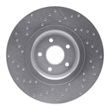 Dynamic Friction 2014-2019 Ford Focus Front Right Drilled Silver Brake Rotor by Dynamic Friction Company 621-54082R