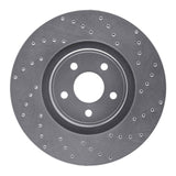 Dynamic Friction 2014-2019 Ford Focus Front Right Drilled Silver Brake Rotor by Dynamic Friction Company 621-54082R