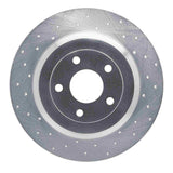 Dynamic Friction 2005-2019 Ford Edge Rear Left Drilled Silver Brake Rotor by Dynamic Friction Company 621-54088L