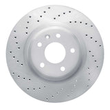 Dynamic Friction 2011-2019 Ford Explorer (Excl Sport) Front Left Drilled Silver Brake Rotor by Dynamic Friction Company 621-54094L
