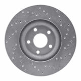 Dynamic Friction 2015-2020 Ford Edge Front Left Drilled Silver Brake Rotor by Dynamic Friction Company 621-54095L