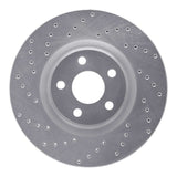 Dynamic Friction 2015-2020 Ford Edge Front Left Drilled Silver Brake Rotor by Dynamic Friction Company 621-54095L