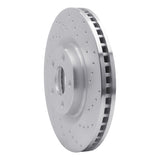 Dynamic Friction 2015-2020 Ford Edge Front Right Drilled Silver Brake Rotor by Dynamic Friction Company 621-54095R