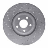 Dynamic Friction 2015-2020 Ford Edge Front Right Drilled Silver Brake Rotor by Dynamic Friction Company 621-54095R