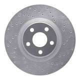 Dynamic Friction 2015-2020 Ford Edge Front Right Drilled Silver Brake Rotor by Dynamic Friction Company 621-54095R