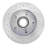 Dynamic Friction 1986-1992 Ford Bronco II Front Left Drilled Silver Brake Rotor by Dynamic Friction Company 621-54122L
