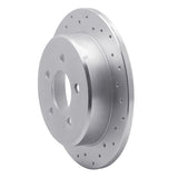 Dynamic Friction 1995-2002 Ford Explorer (Excl Sport) Rear Left Drilled Silver Brake Rotor by Dynamic Friction Company 621-54142L