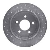 Dynamic Friction 1995-2002 Ford Explorer (Excl Sport) Rear Left Drilled Silver Brake Rotor by Dynamic Friction Company 621-54142L