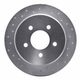 Dynamic Friction 1995-2002 Ford Explorer (Excl Sport) Rear Left Drilled Silver Brake Rotor by Dynamic Friction Company 621-54142L