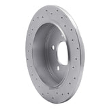 Dynamic Friction 1995-2002 Ford Explorer (Excl Sport) Rear Left Drilled Silver Brake Rotor by Dynamic Friction Company 621-54142L