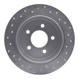 Dynamic Friction 1995-2002 Ford Explorer (Excl Sport) Rear Right Drilled Silver Brake Rotor by Dynamic Friction Company 621-54142R