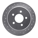 Dynamic Friction 1995-2002 Ford Explorer (Excl Sport) Rear Right Drilled Silver Brake Rotor by Dynamic Friction Company 621-54142R