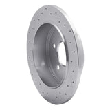 Dynamic Friction 1995-2002 Ford Explorer (Excl Sport) Rear Right Drilled Silver Brake Rotor by Dynamic Friction Company 621-54142R