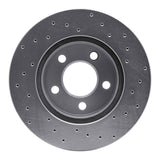 Dynamic Friction 1995-2002 Mazda B2300 Front Left Drilled Silver Brake Rotor by Dynamic Friction Company 621-54144L
